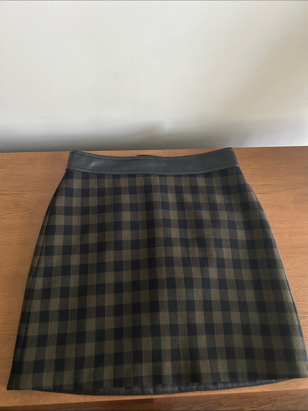 A.L.C. Virgin Wool and Leather mini skirt